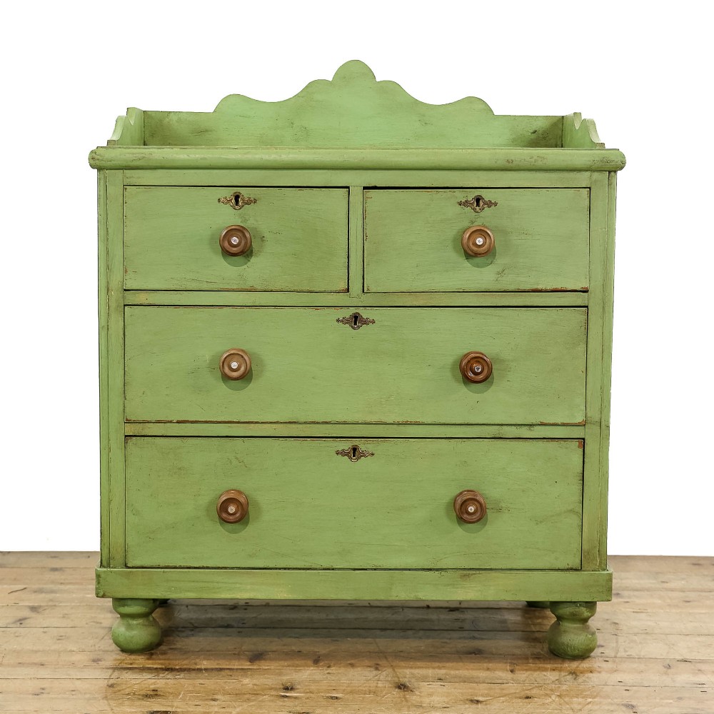 Antique Victorian Painted Pine Chest of Drawers
