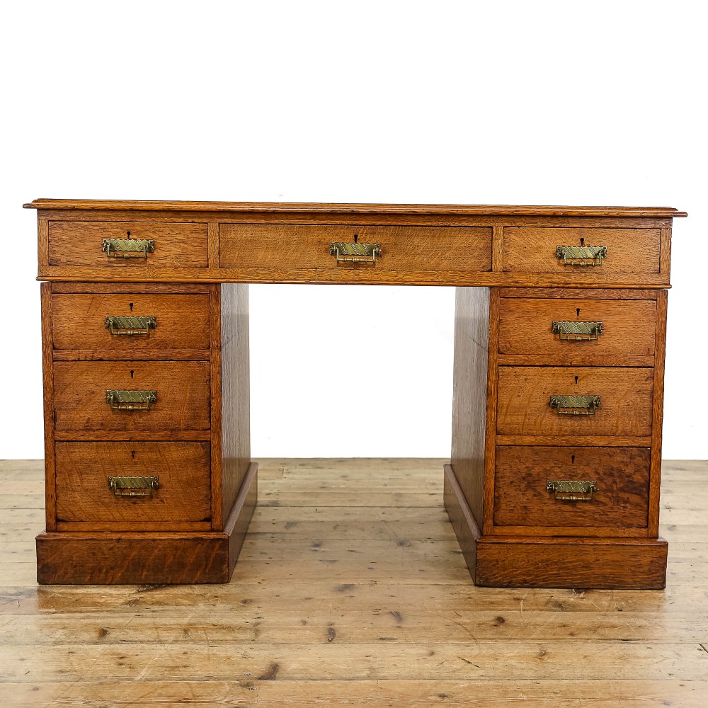 Antique Edwardian Twin Pedestal Desk

