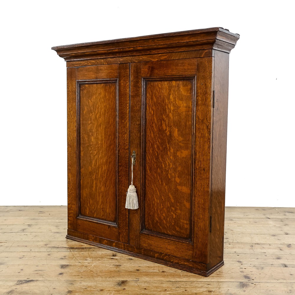 Antique George III Oak Wall Cabinet