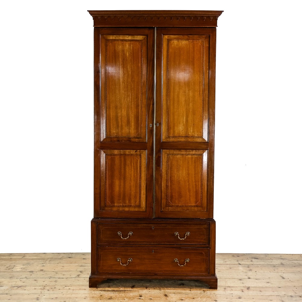 Antique Edwardian Mahogany Wardrobe
