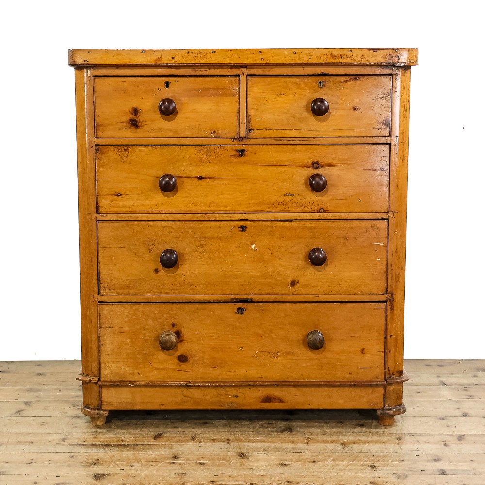Antique Late 19th Century Pine Chest of Drawers

