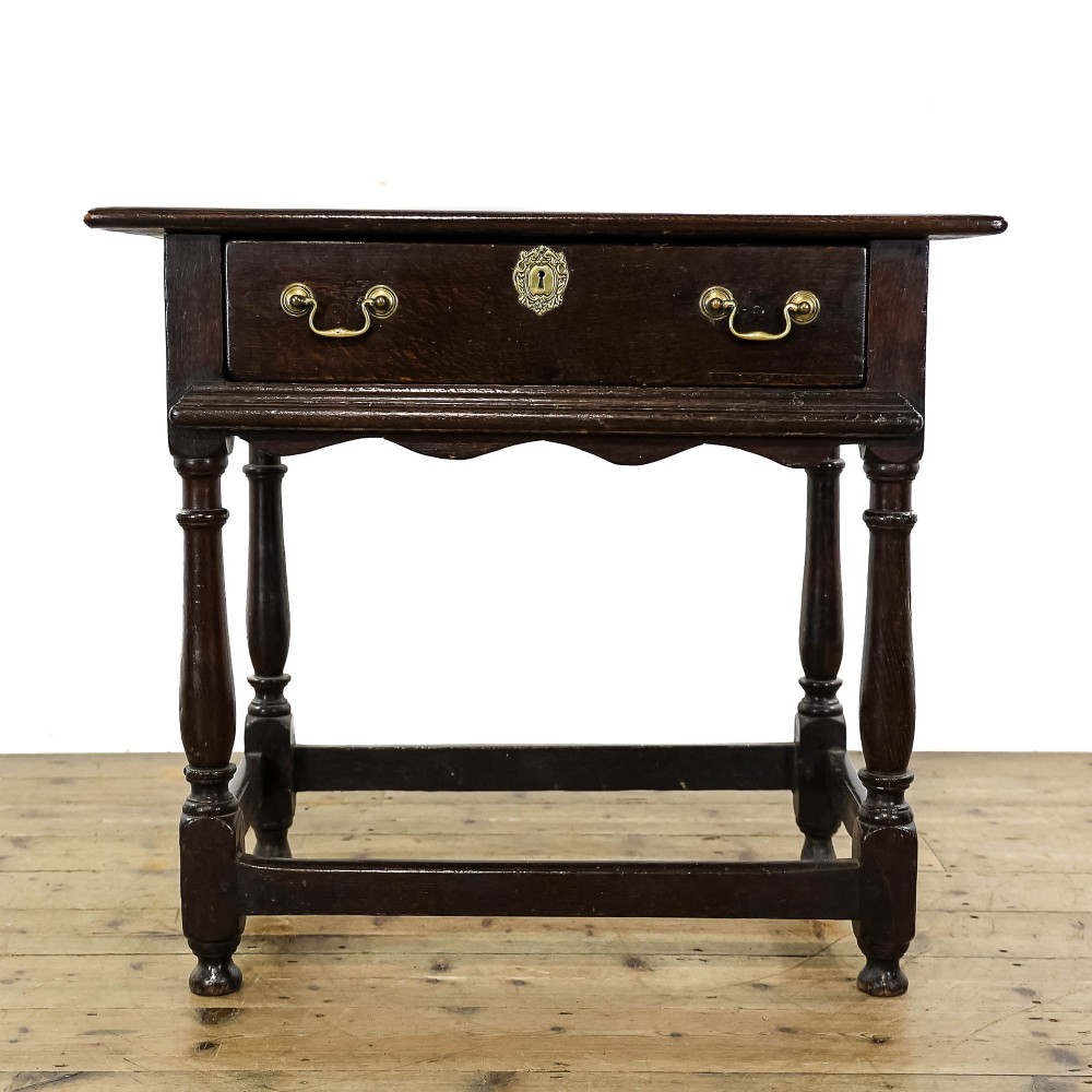 Antique 18th Century Oak Lowboy Side Table
