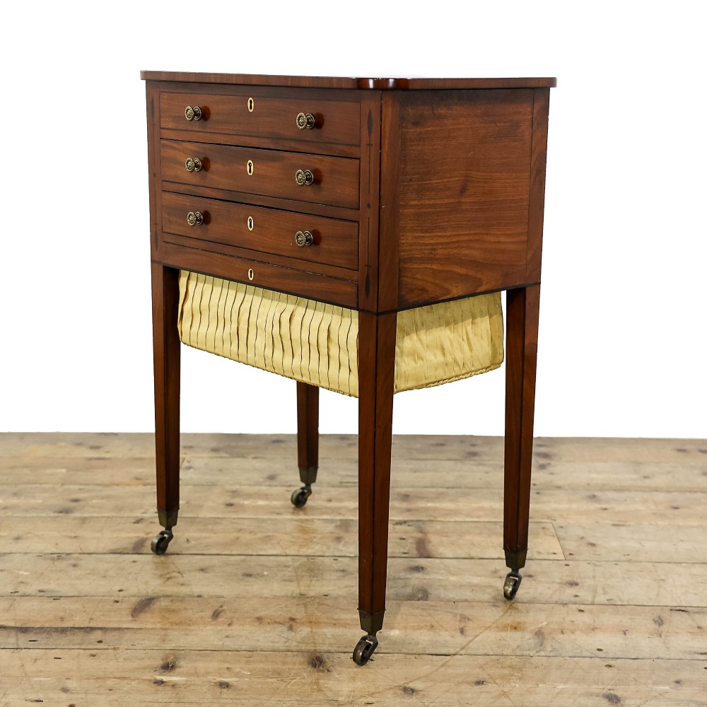 Antique 19th Century Mahogany Sewing Side Table
