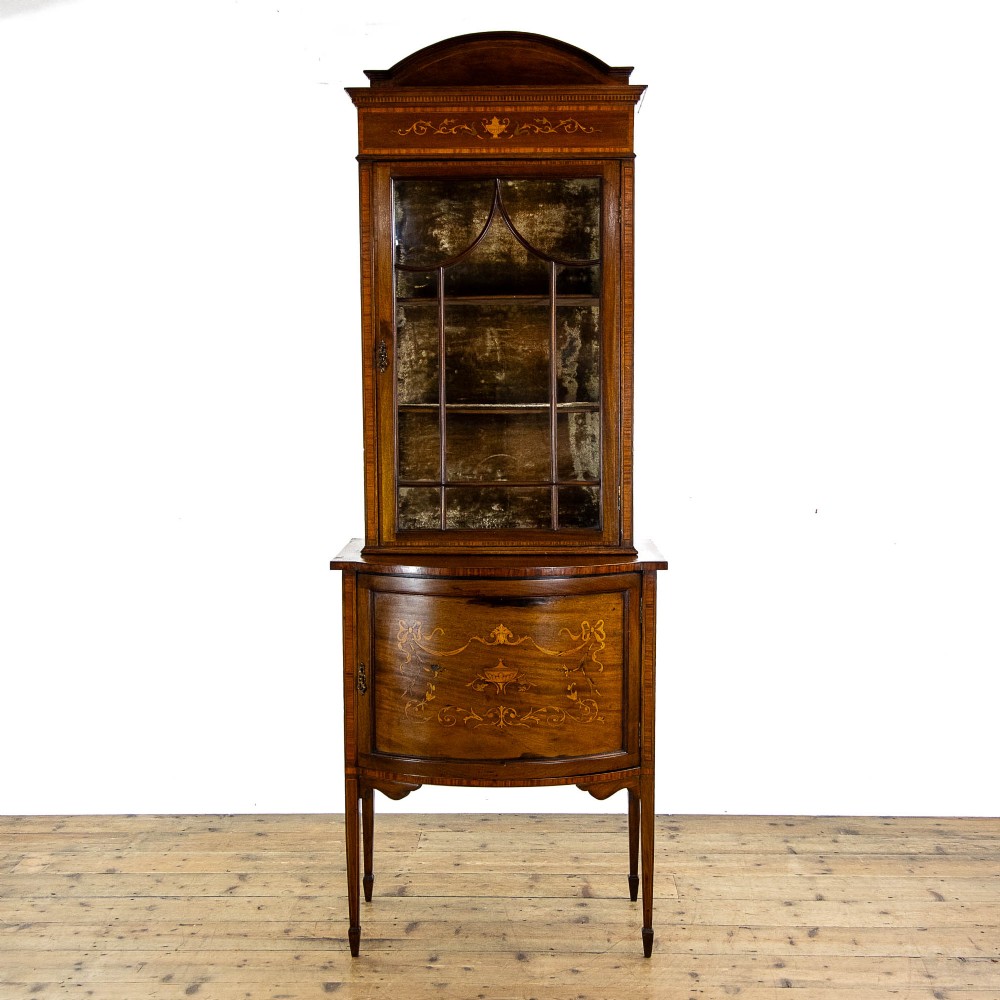 Antique Edwardian Mahogany Display Cabinet 
