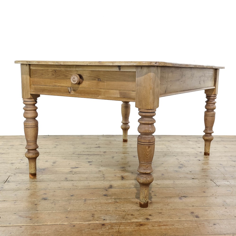 Antique Victorian Pine Kitchen Table
