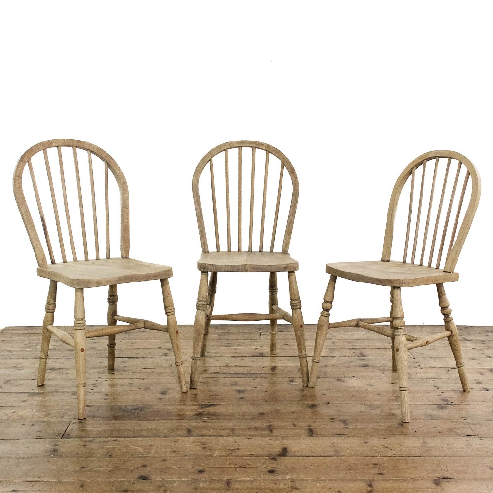 Set of Three Antique Farmhouse Kitchen Chairs
