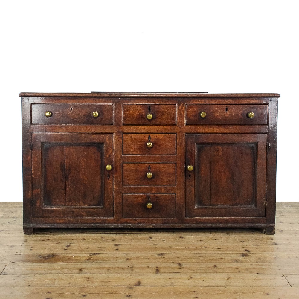 Antique North Wales Oak Dresser Base
