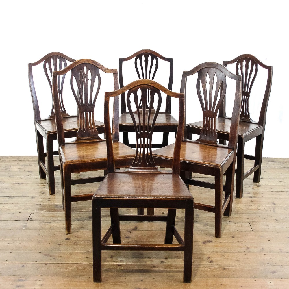 Set of Six Similar Antique Oak Chairs
