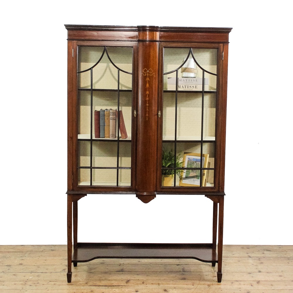 Antique Edwardian Inlaid Mahogany Display Cabinet
