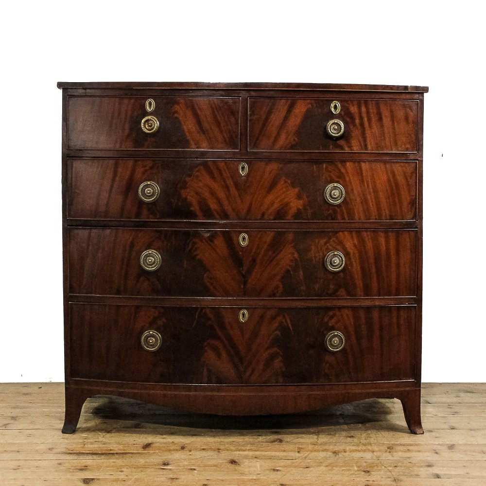 Antique Bow Front Chest of Drawers
