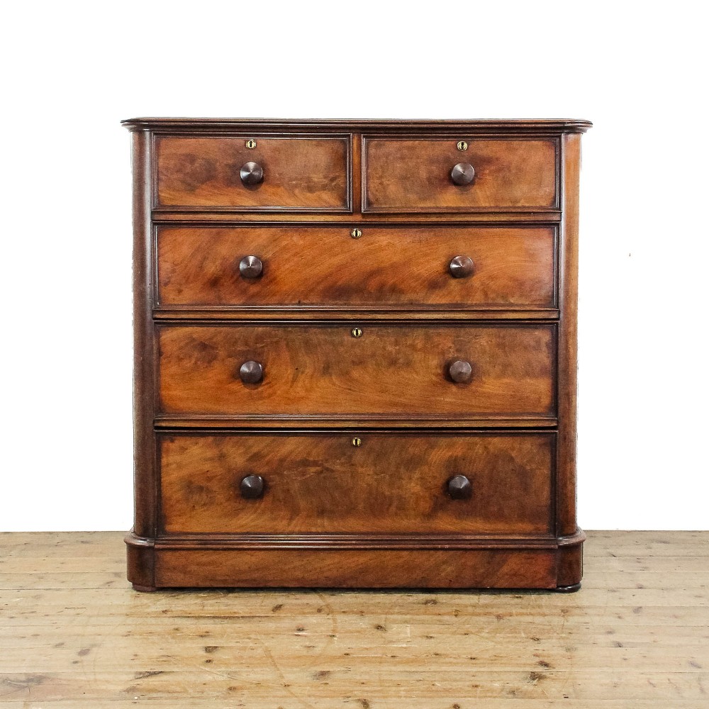 Large Antique Victorian Mahogany Chest of Drawers
