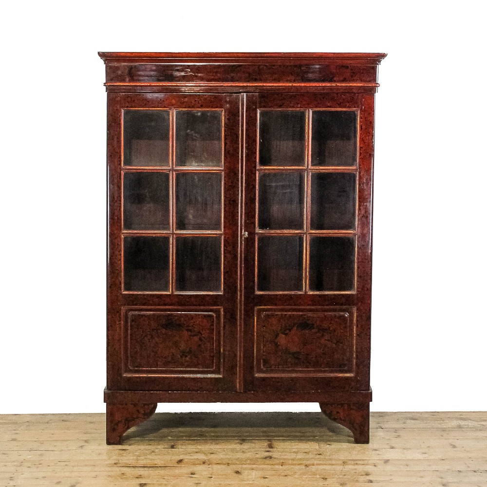 Large Antique Oriental Glazed Cabinet
