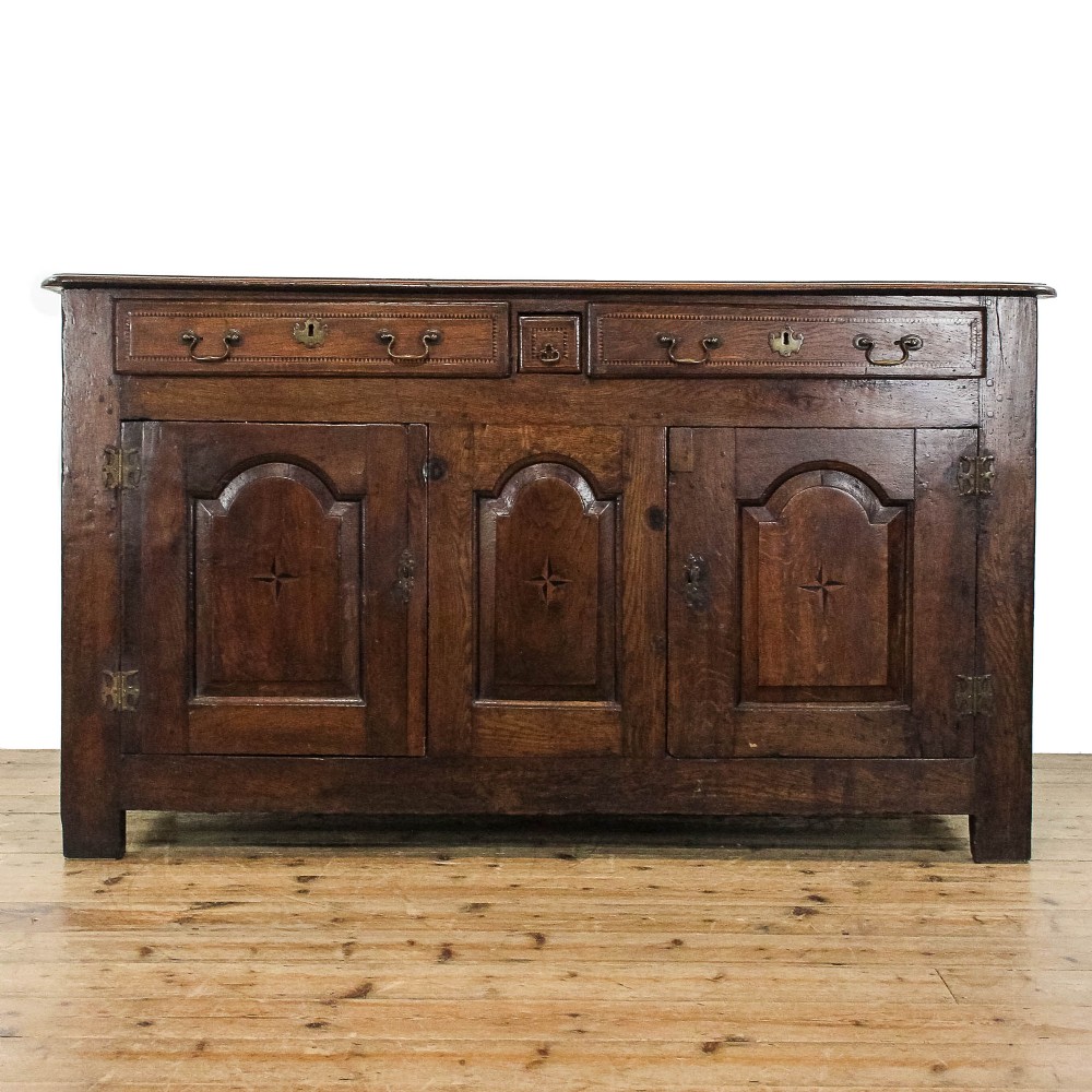Antique  Early 19th Century Oak Dresser Base

