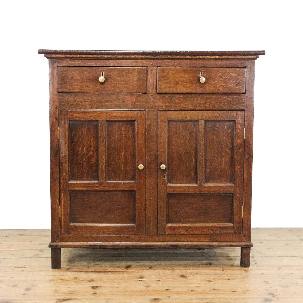 Antique Welsh Oak Two Door Cupboard