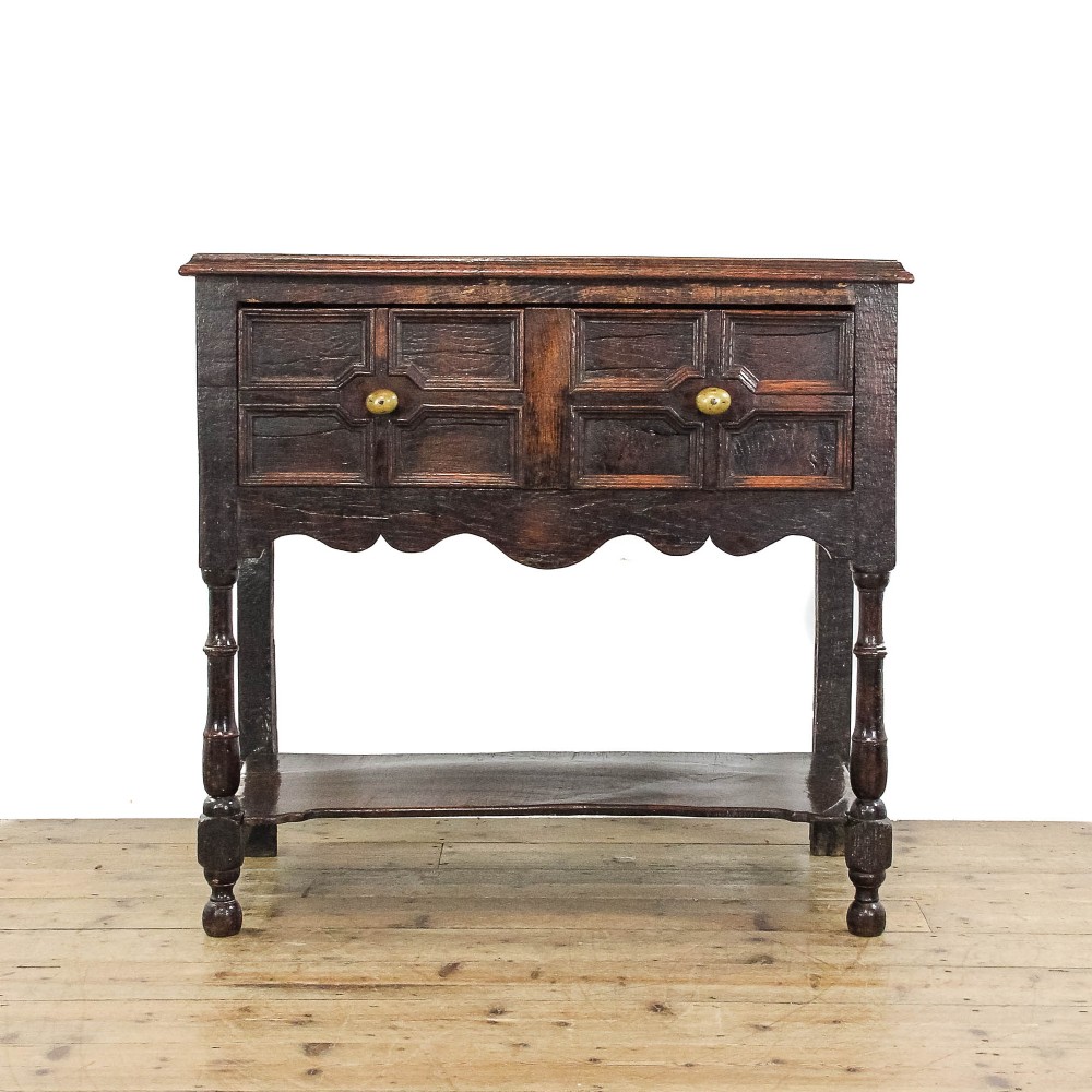 Antique Jacobean Oak Side Table
