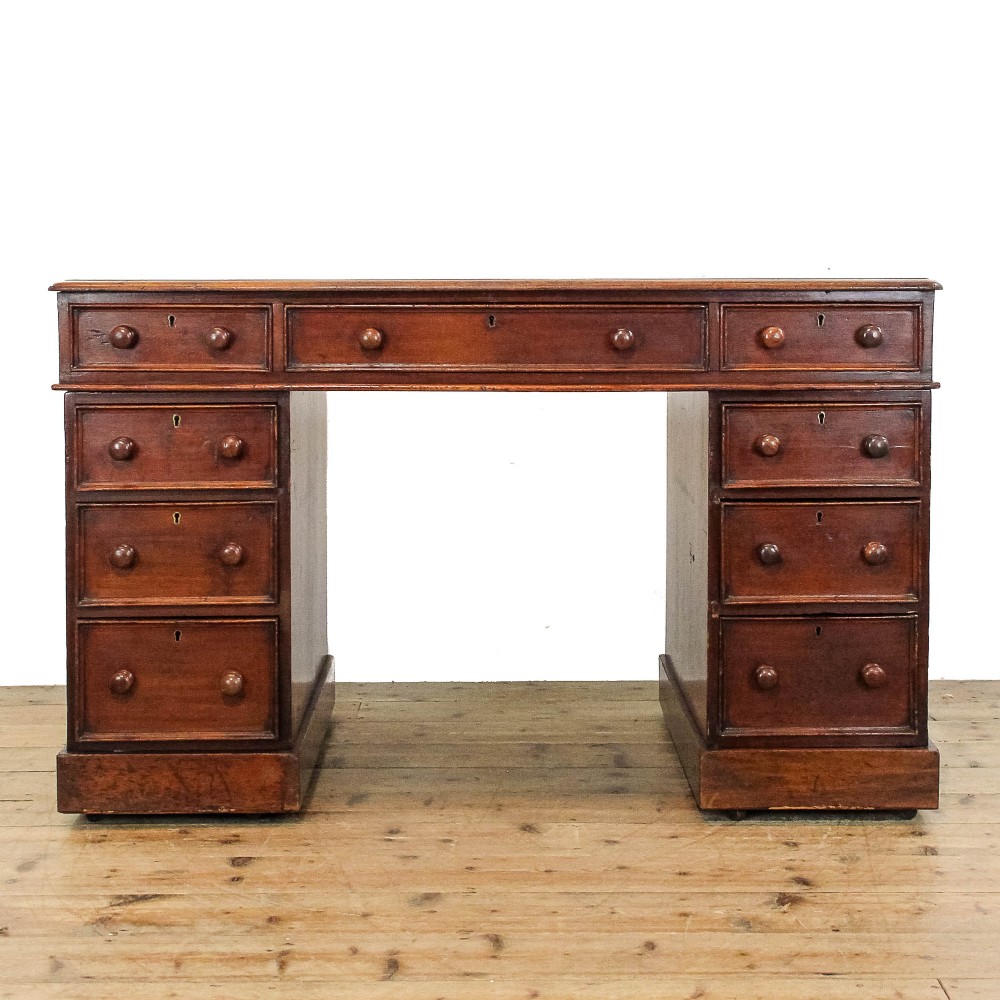 Antique Mahogany Pedestal Desk
