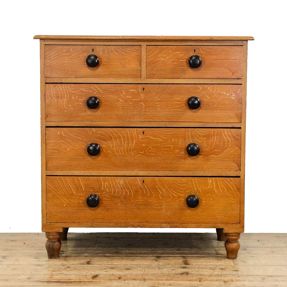 Antique Victorian Scumbled Pine Chest of Drawers
