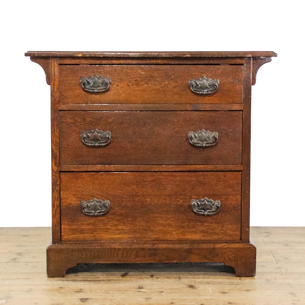 Small Antique Edwardian Oak Chest of Drawers
