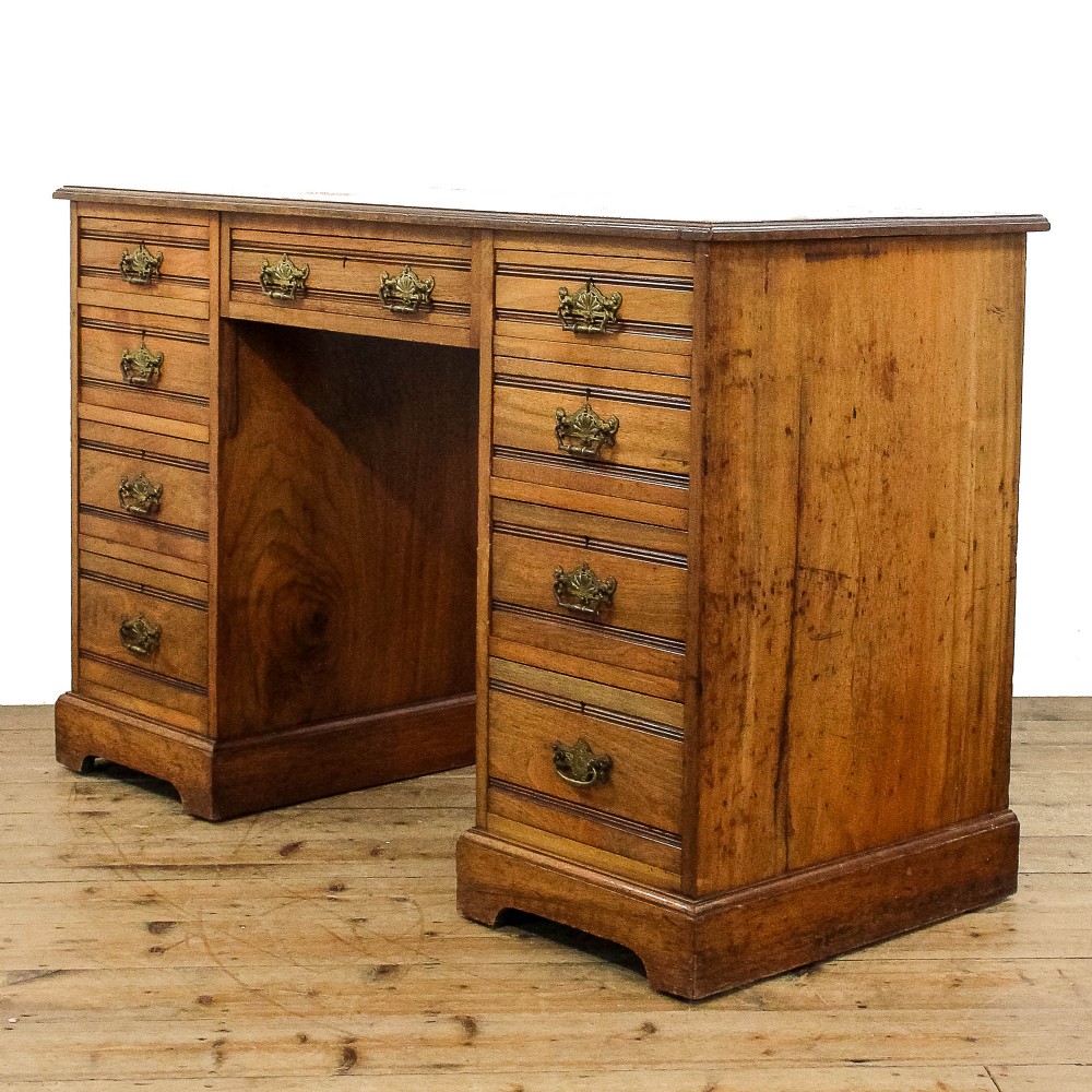 Antique Oak Pedestal Desk
