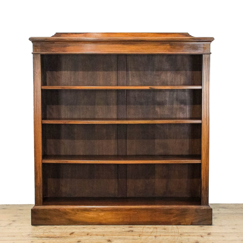Antique Edwardian Mahogany Open Bookcase
