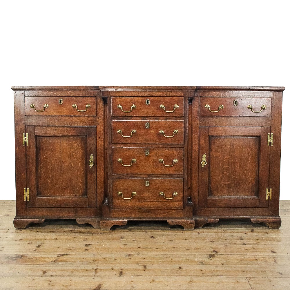 Antique Georgian North Wales Oak Dresser Base
