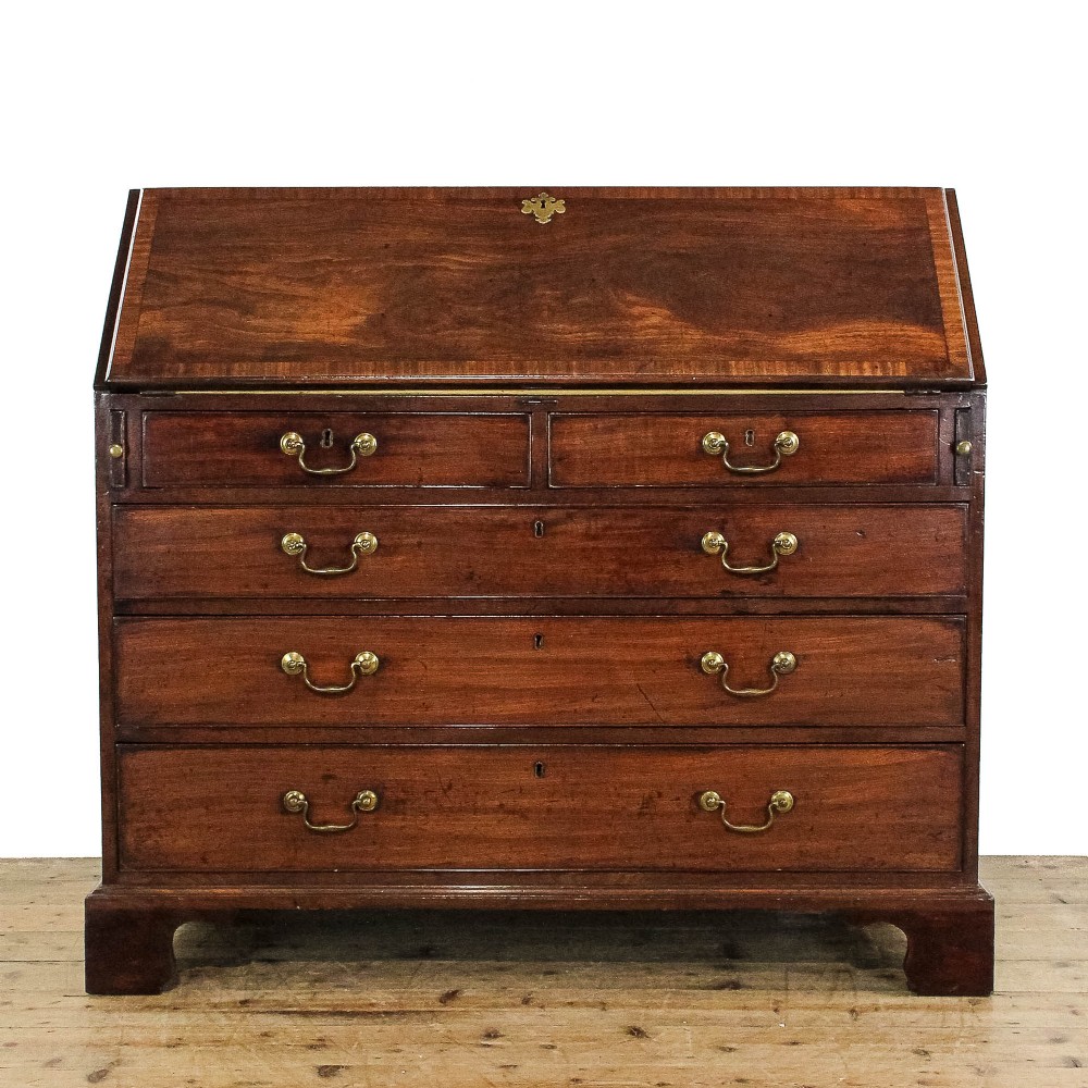 Antique George III Mahogany Bureau
