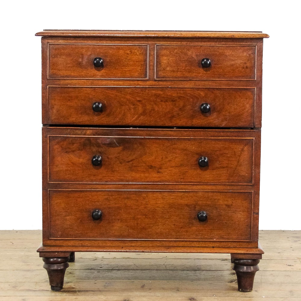 Antique 19th Century Mahogany Commode Chest of Drawers
