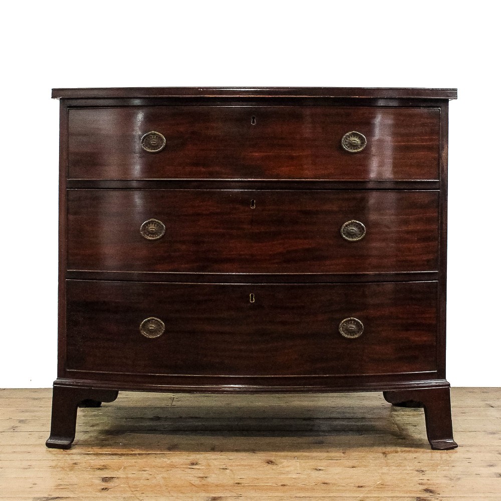Antique Mahogany Bow Front Chest of Drawers
