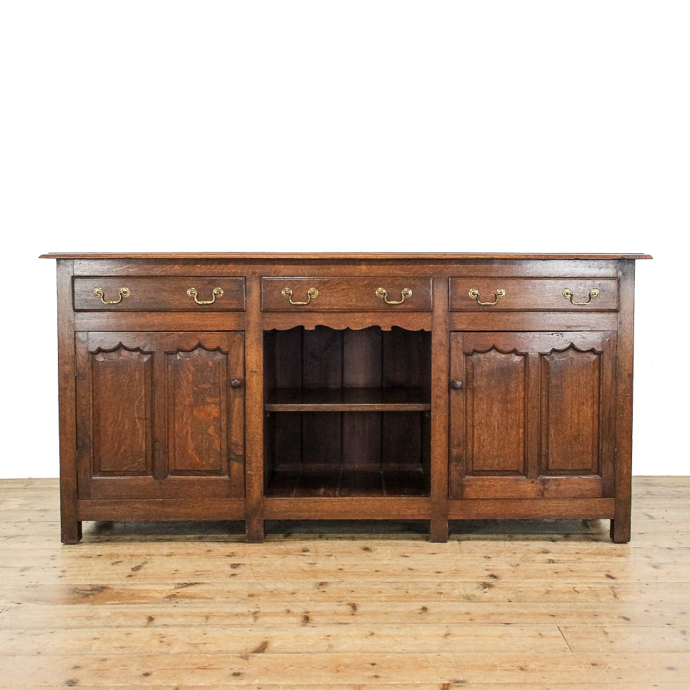 Antique 19th Century Welsh Oak Dresser Base
