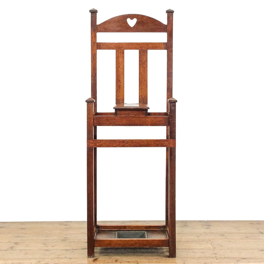 Antique Arts and Crafts Oak Hall Stand

