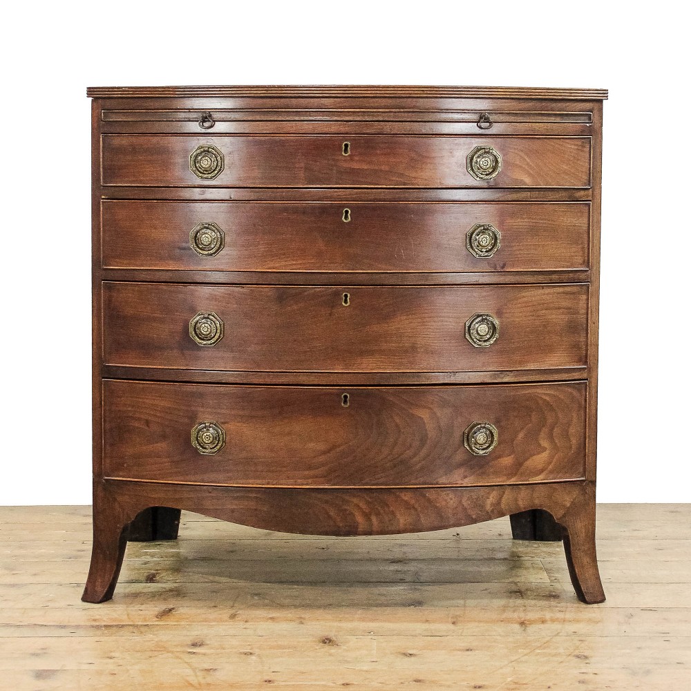 Antique Mahogany Bow Front Chest of Drawers
