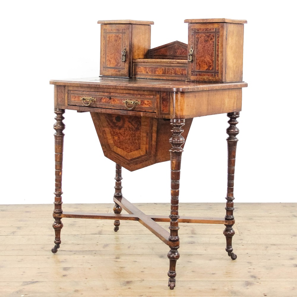 Antique Walnut ‘Bonheur De Jour’ Ladies Writing Desk
