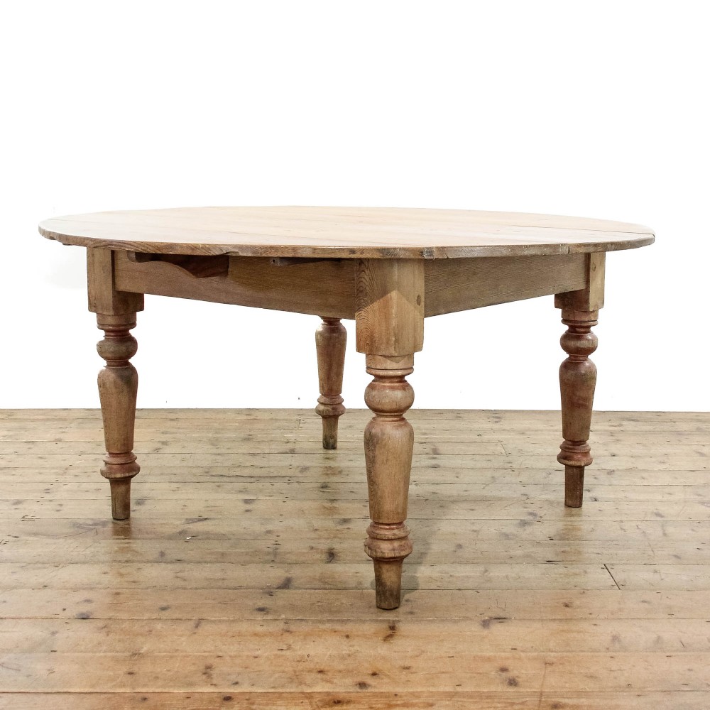 Antique Pine Circular Top Table

