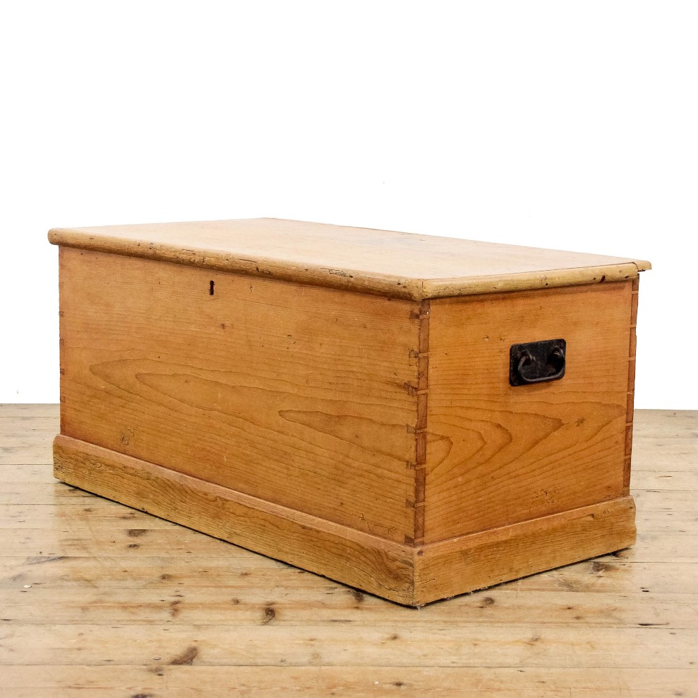 Antique Stripped Pine Trunk 
