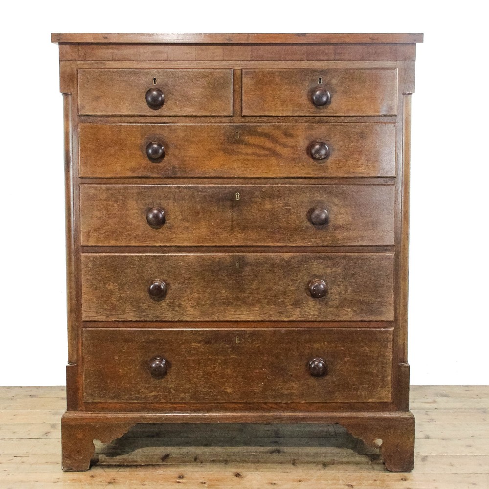 Antique Large 19th Century Oak Chest of Drawers
