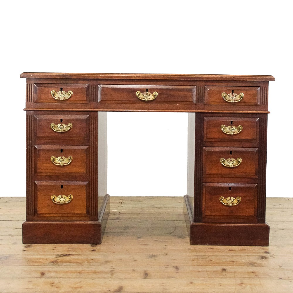 Antique Victorian Mahogany Pedestal Desk
