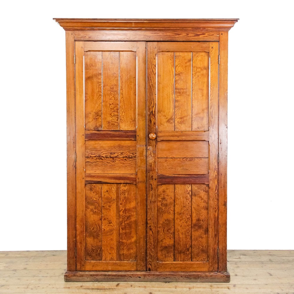 Large Victorian Pine Two Door Housekeepers Cupboard
