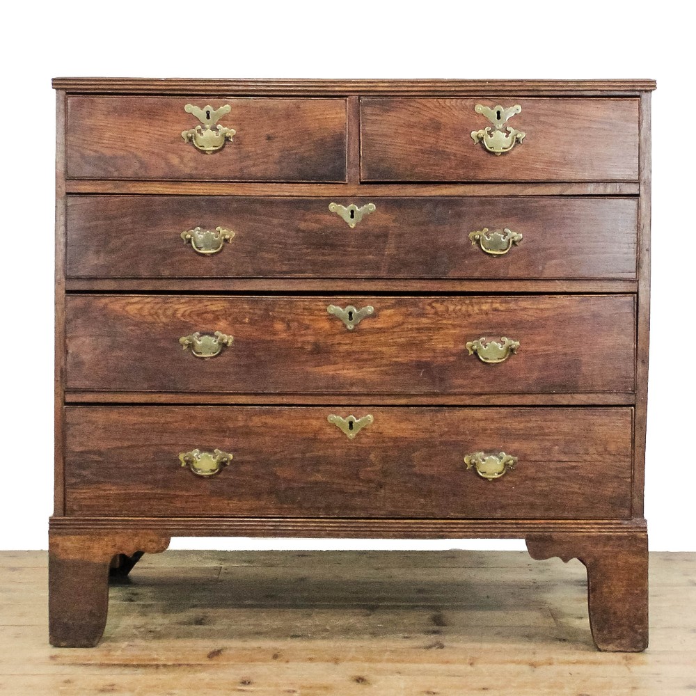 Antique 18th Century Oak Chest Of Drawers
