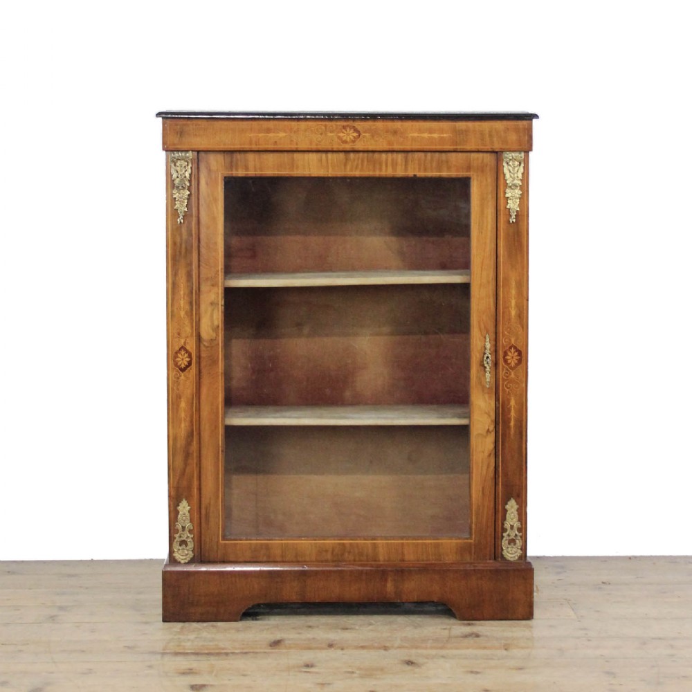 Antique Walnut Inlaid Pier Cabinet
