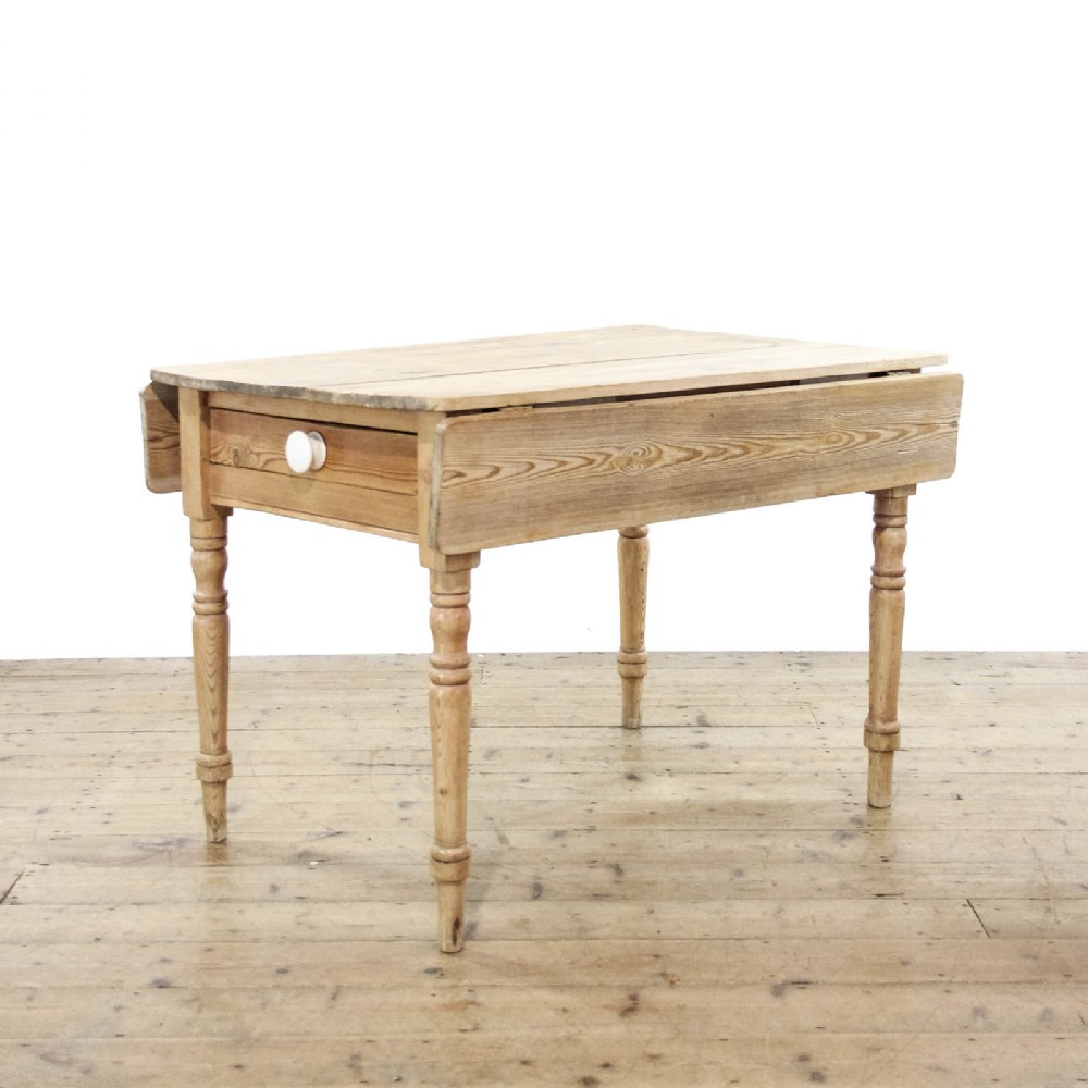 Antique Victorian Stripped Pine Drop Leaf Kitchen Table