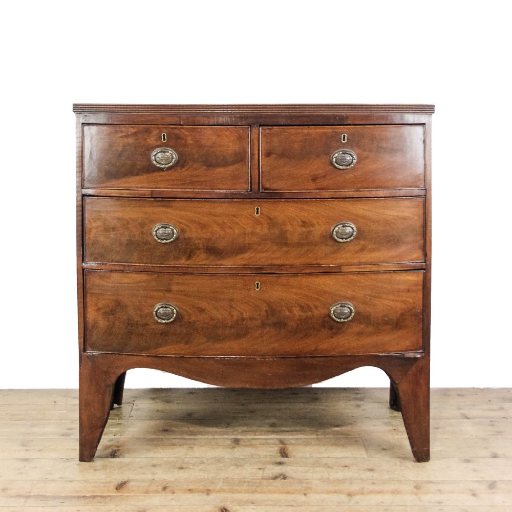 Antique Georgian Mahogany Bow Front Chest of Drawers
