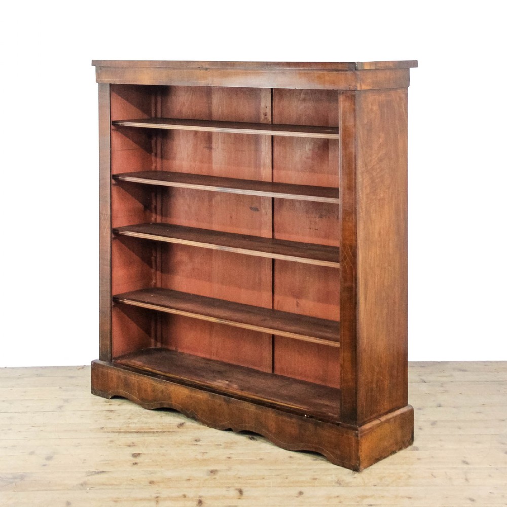 Antique Victorian Inlaid Walnut Bookcase
