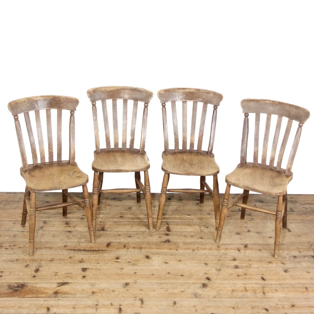 Antique Set of Four Country Kitchen Chairs
 View II