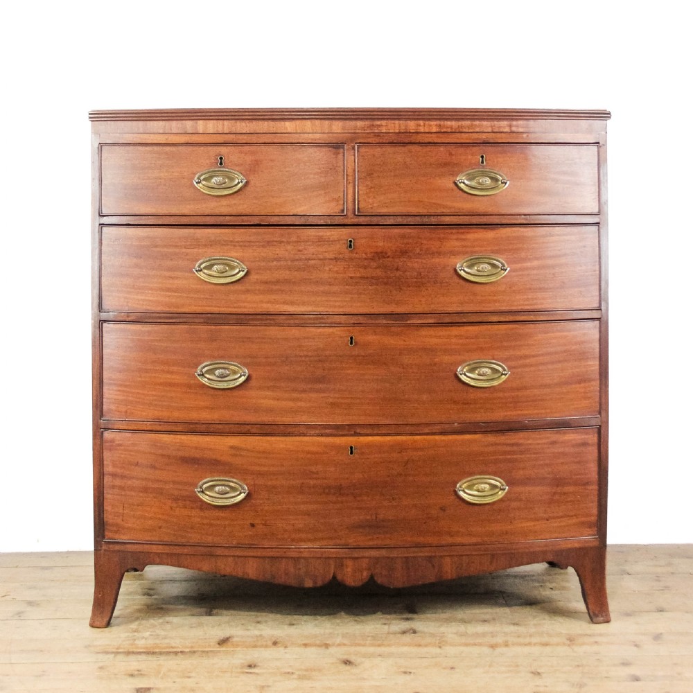 Regency Mahogany Bow Front Chest of Drawers
