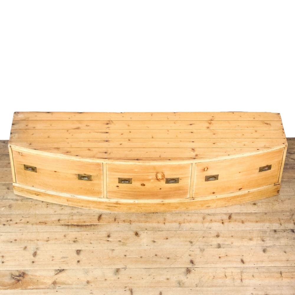Antique Bow Front Window Seat Chest
 View II
