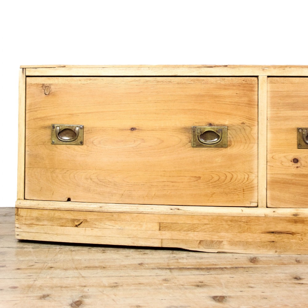 Antique Bow Front Window Seat Chest
 View III