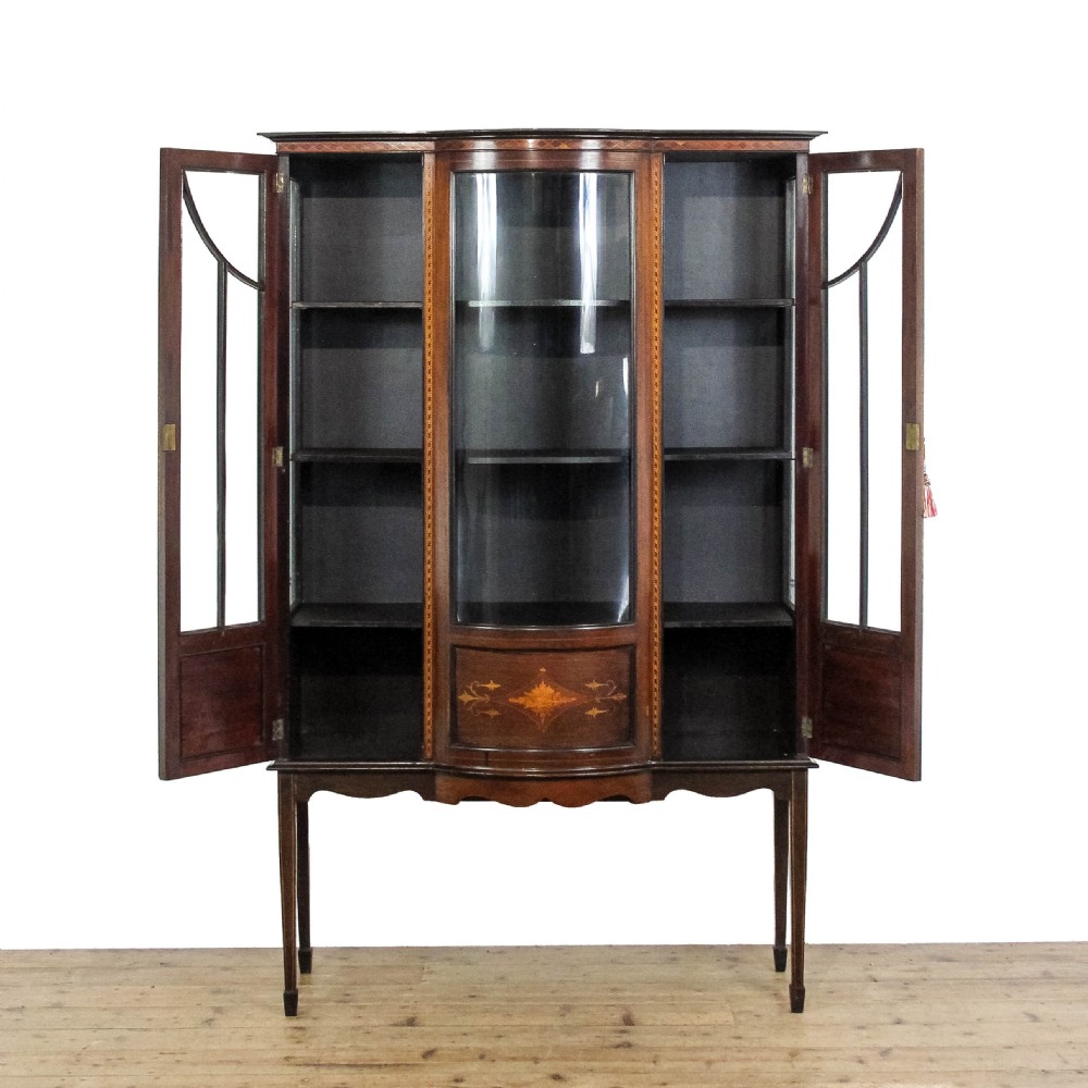 Antique Edwardian Mahogany Display Cabinet View V