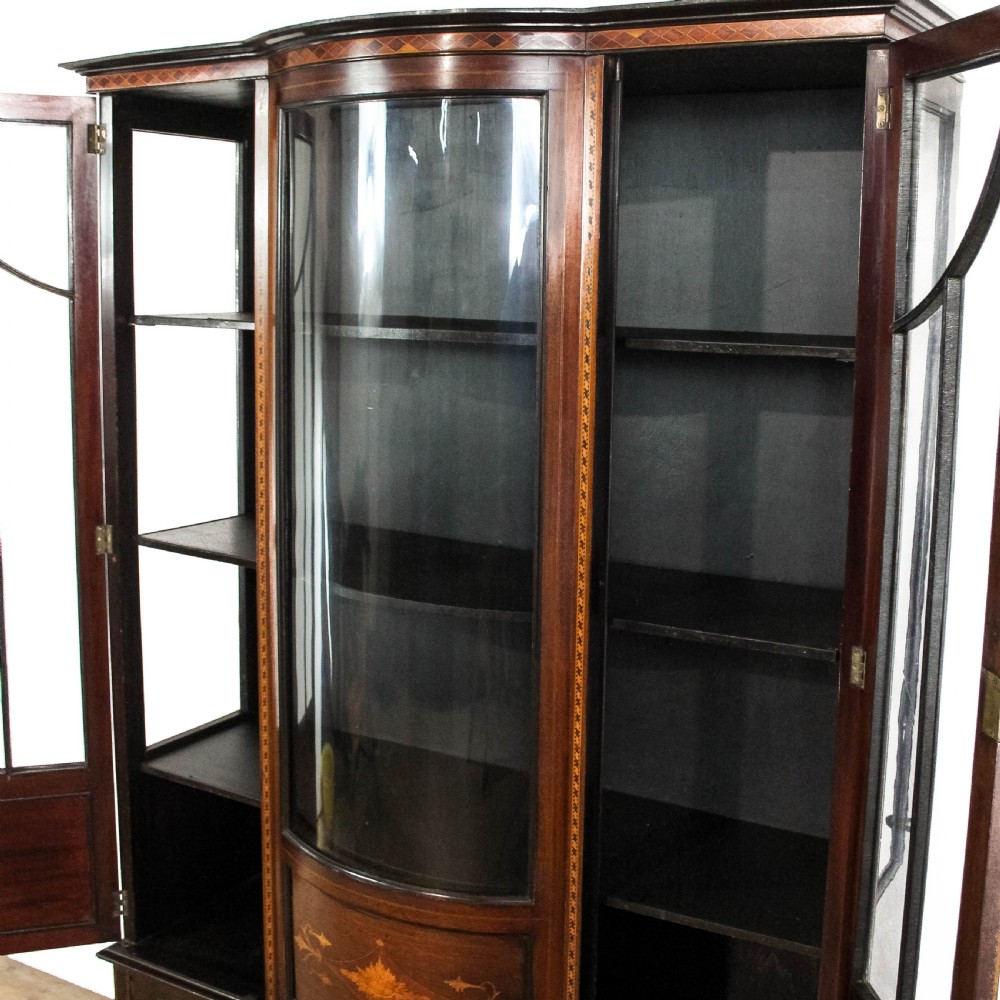 Antique Edwardian Mahogany Display Cabinet View VI