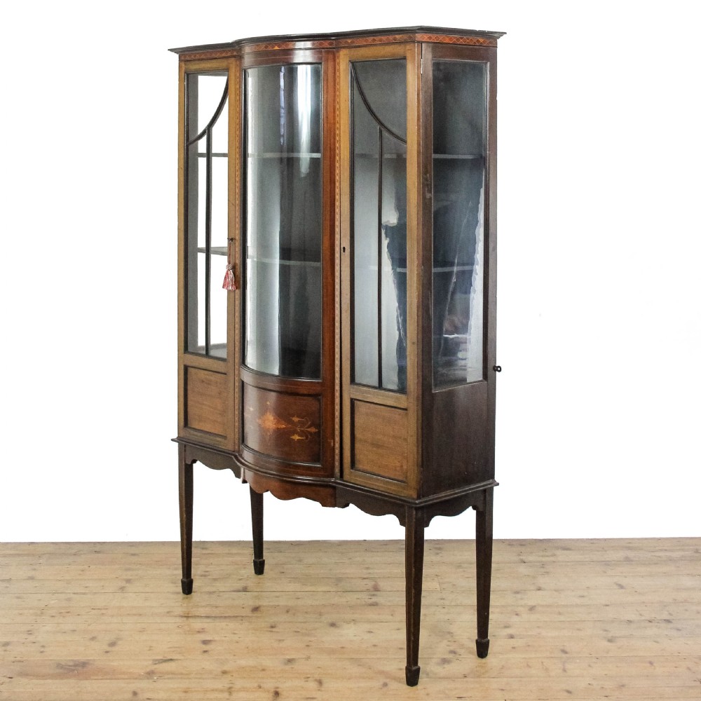 Antique Edwardian Mahogany Display Cabinet View VIII