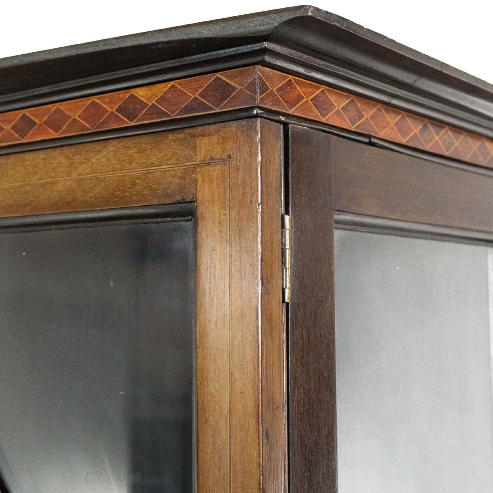 Antique Edwardian Mahogany Display Cabinet View X